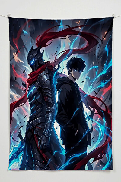 Charmbi Tapiserie de perete Solo Leveling – Tapiserie de perete de dimensiuni...