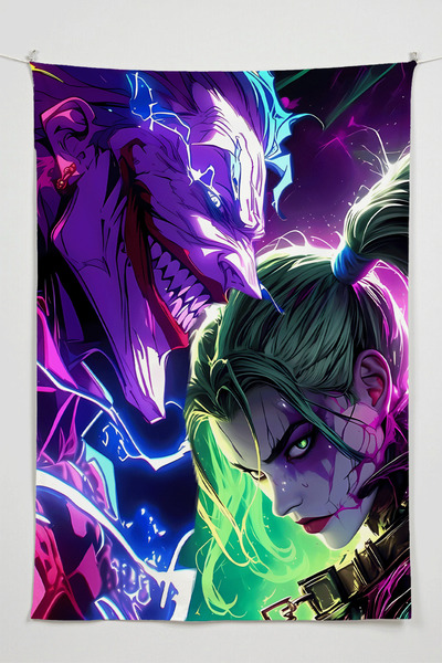 Charmbi Tapiserie de perete Joker & Harley – Tapiserie de perete de dimensiun...