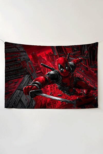 Charmbi Tapiserie de perete orizontală Deadpool – Tapiserie de perete de dime...