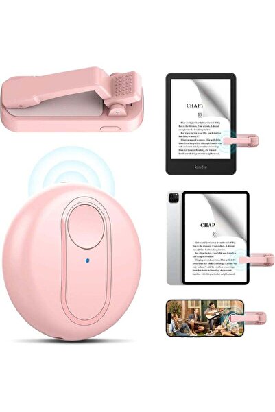 Arabest Bluetooth E-Reader Controller E-book Page, Ring Camera Shutter (Pink)