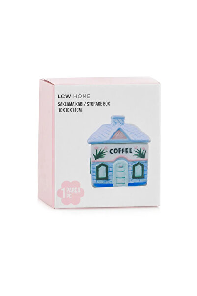 LC Waikiki LCW HOME Karışık Ev Görünümlü Seramik Saklama Kabı 11 Cm