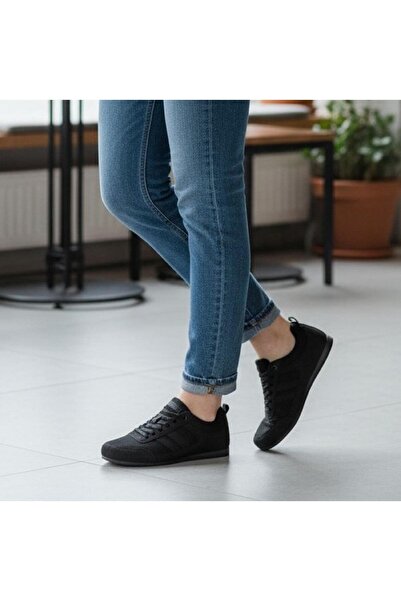 BESTOF AYAKKABI Bestof 124 Tx Black Thin Sole Men's Sports Shoes