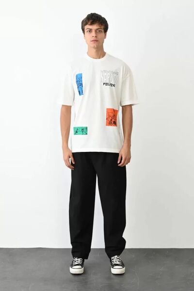 Hiccup JANES Štampano Oversize kroj Majica sa okruglim izrezom