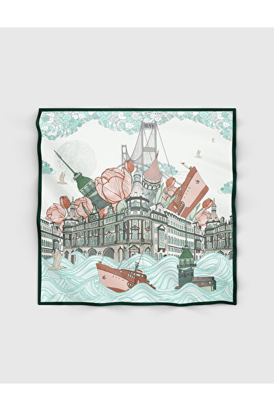 İLVİ Γυναικείο Φουλάρι Kasandra Yeşil