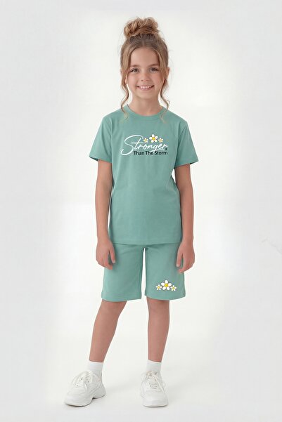 FYK KİDS Μπλουζάκι με στρογγυλή λαιμόκοψη, πολύχρωμο καπρί με στάμπα και λεπτ...