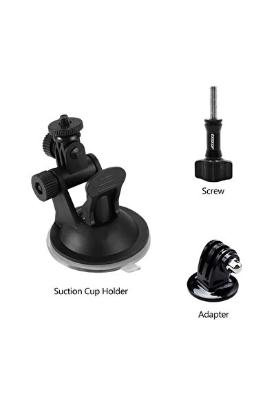 choice2 طقم حامل سيارة ثلاثي الزوايا مزود بكوب شفط لكاميرات GoPro Hero 13 و12...