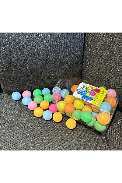 FB Cup 60-Piece Mixed Color Ping Pong Ball Set - Vibrant Colors & High Quanti...