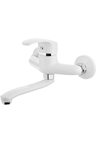 Kuchinox Baterie de perete pentru bucătărie sau baie, cu cioc lung mobil, cul...