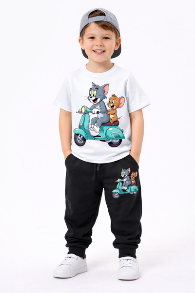 Mügerella Boy's T-Shirt + Printed T-Shirts + Printed Sweatpants Character / T...