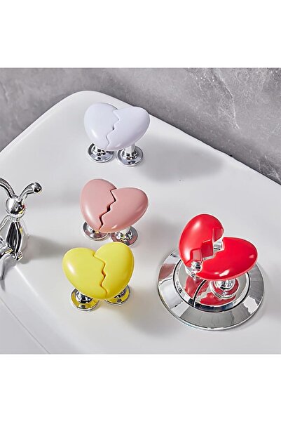 Arabest 4pcs Love Shaped Toilet Button, Toilet Flush Button Helper for Manicu...
