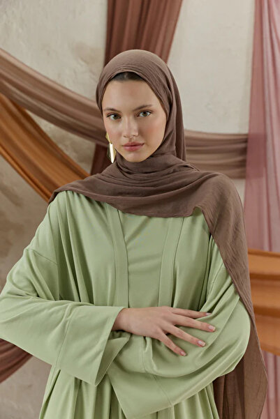 Lale Butik QEF SCARF Soft Line قطن شال شل فروت 001 بني02