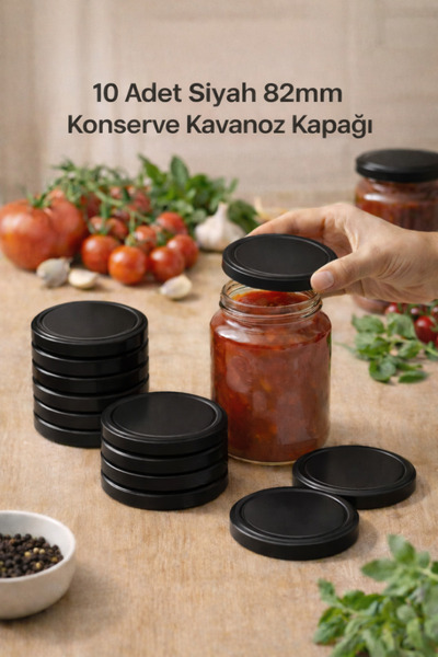 Binbirreyon 10 Pieces 82mm Jar Lid Metal Leak-Proof Cover Ra439