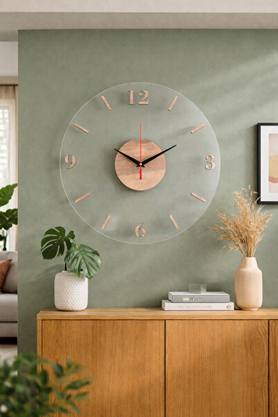 ERGEÇ TASARIM Ceas de perete din plexiglas transparent de 40 cm – Ceas modern...