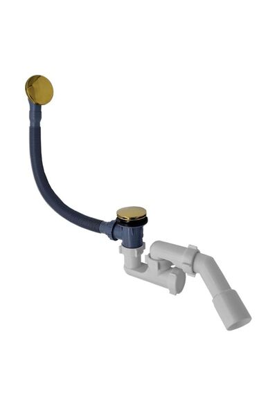 POLAND Sistem de scurgere pentru cadă cu supapă de preaplin Click-Clack, auri...