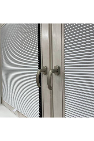 DOKUPER PLİSE (VİDALI SİSTEM)PLİSE BEYAZ CAM BALKON PERDESİ-MUTFAK PERDESİ-OF...