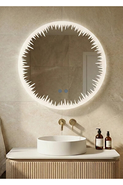 Olivy Oglindă de baie cu LED ⌀70 cm rotundă, 3 nuanțe de lumină, dezaburitor ...