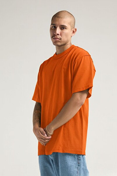 E-ROMA Plain Oversized Unisex T-Shirt Yb5