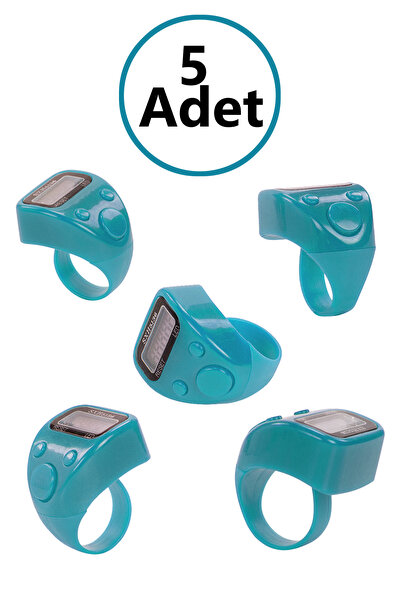 ihvan online 5 قطع من خواتم التسبيح المضيئة - عداد رقمي مضيء بتقنية LED - مجم...