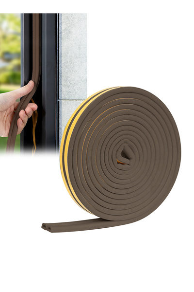 L&Wen D Shaped Door Draft Stopper, Self Adhesive Soundproof Door Seal Strip 5...