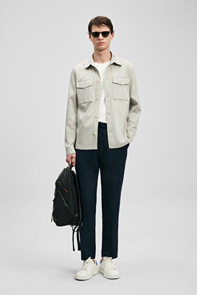 Lufian Gary Erkek Gömlek Ceket Taş