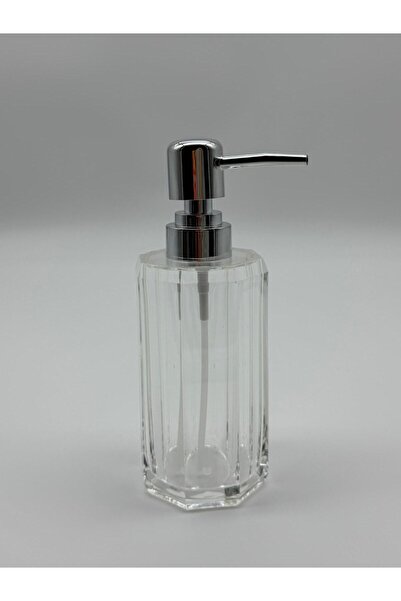 Varbifırsat Akrilik Silindir Sıvı Sabunluk 200 ml | Modern Dekoratif Tasarım | Şeffaf
