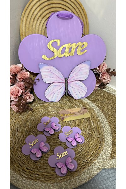 Gökçem hediyelik Kapı süsü ve 20 adet magnet hediye, bebek hediye seti