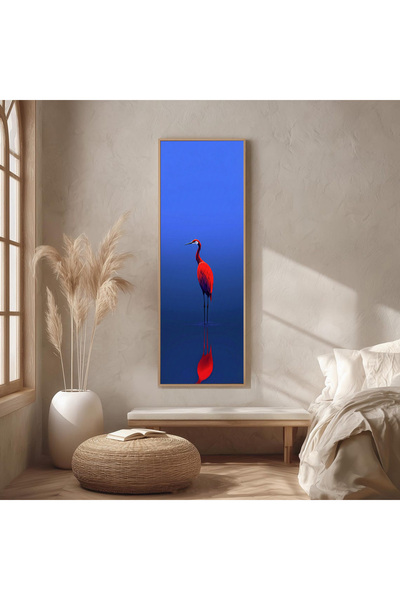 Dekorsiahome Ahşap Çerçeveli Panoramik Oturma Odası Salon Tablosu UZ0449