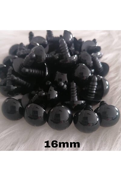 TRENDHOBİEVİ AMİGURİMİ VİDALI İTHAL SİYAH 16 MM GÖZ ( 5 ÇİFT )