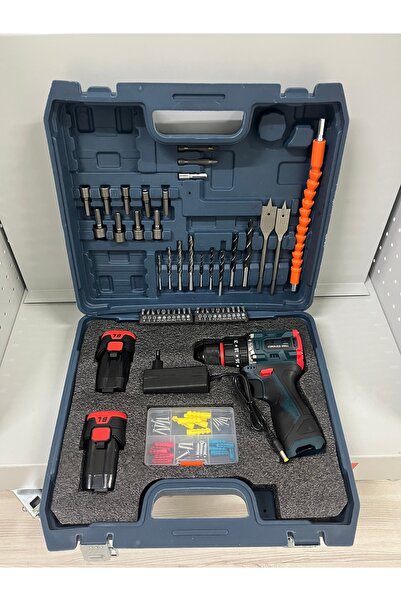 Empressco BN 5 Kömürsüz Darbeli Şarjlı Matkap Çelik Şanzıman 24V Çift Akülü L...