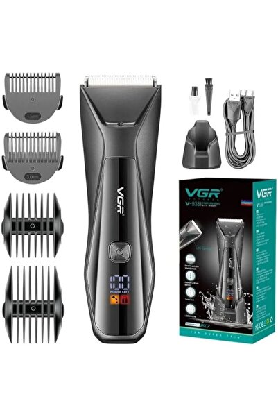 VGR ماكينة حلاقة شعر قابلة لإعادة الشحن للاستخدام الجاف والرطب، لون أسود - V-938