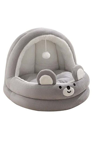 Arabest سرير خيمة كهف للحيوانات الأليفة للقطط والكلاب الصغيرة، سرير 2 في 1 لل...