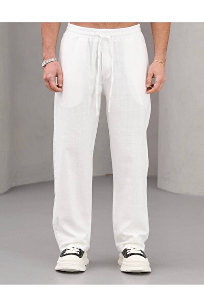 Yeblin Linen White Trousers