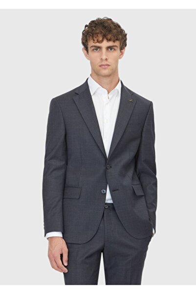 Ramsey بدلة أنثراسايت حديثة من مزيج الصوف