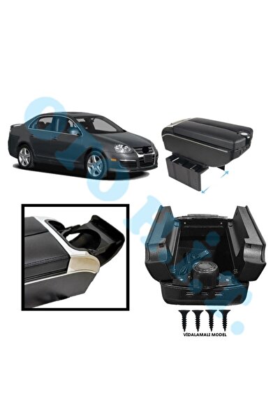OTO H.İ.T. VOLKSWAGEN JETTA MK5 UYUMLU KOL DAYAMA KOLÇAK USB'Lİ BARDAKLIKLI Ç...