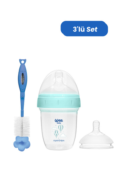 Wee Baby Nanninom Antikolik Geniş Ağızlı Biberon 150 ml (No:2 Biberon Emziği ...