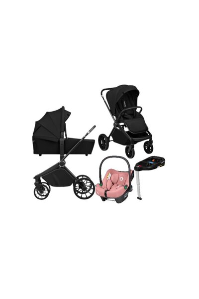 Lionelo Carucior 4 in 1, Lionelo, Mika Plus, Cu scoica auto Roz testata ADAC ...