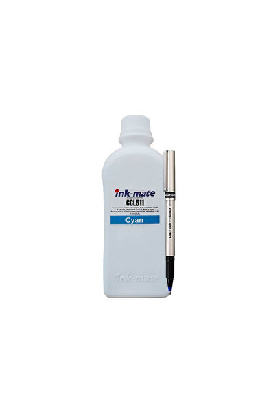 Ink-mate Set Flacon Cerneala Compatibil Canon 1x1000ml CL-511 Cyan, 1xRoller ...