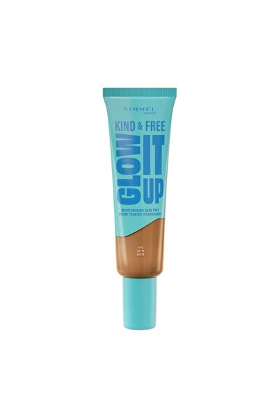 RIMMEL LONDON Kind & Free Glow It Up Moisturising Skin Tint, 410 Latte