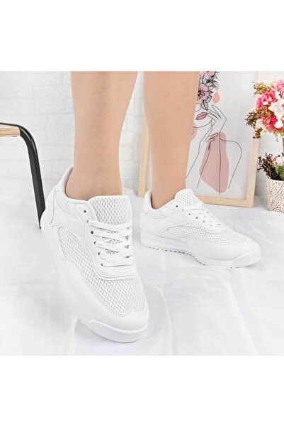 Tmall Pantofi sport pentru femei, material textil, D1495, alb