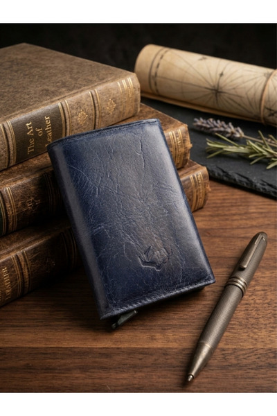 DEERDERİ Smart Mechanism Magnetic Genuine Leather Handcrafted Wallet