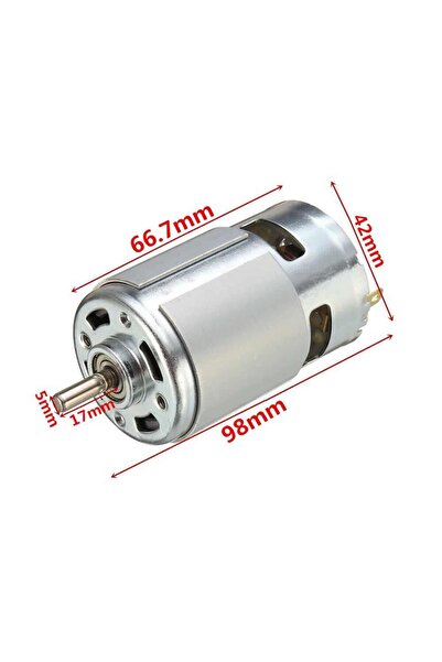 Empressco Rs775 Dc Motor 12v 15000rpm Yüksek Hız Tork Çift Bilyalı Rulman Mat...