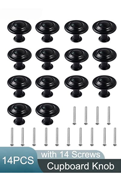 Generic مجموعة من 14 قطعة من مقابض الخزائن الدائرية، وأدوات الأدراج، ومقابض ا...