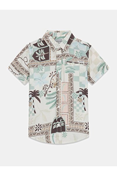 Guess VISCOSE POPLIN SS SHIRT