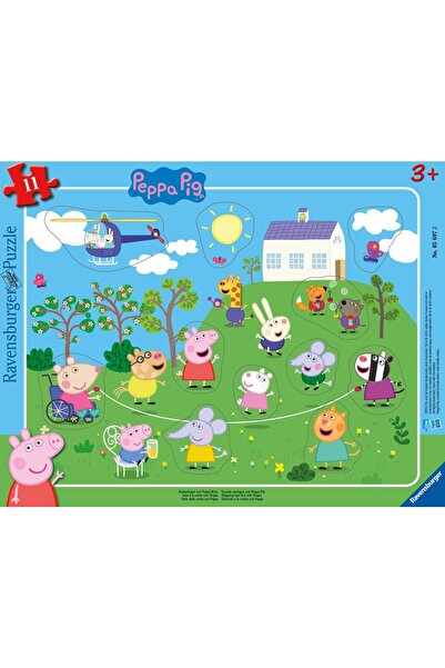 RAVENSBURGER Puzzle 11 piese - Jumping rope with Peppa Pig (Ravensburger-05697)