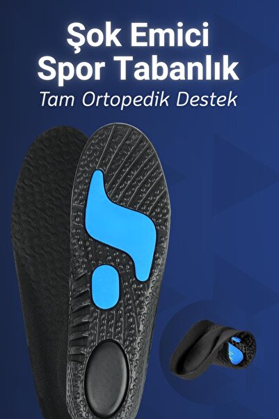 Dopar Spor Tabanlık Şok Emici Topuk Destekli Nefes Alabilen Yüksek Darbe Önle...