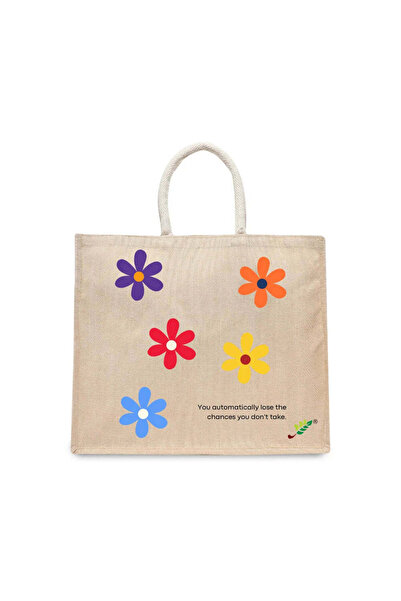 BYFT حقيبة تعليقة - حقيبة تسوق قطن أنيقة متعددة الاستخدامات مطبوع زهور، طقم م...