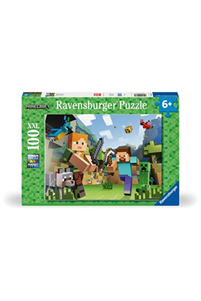 RAVENSBURGER Puzzle 100 Piese XXL - Minecraft (Ravensburger-04176)