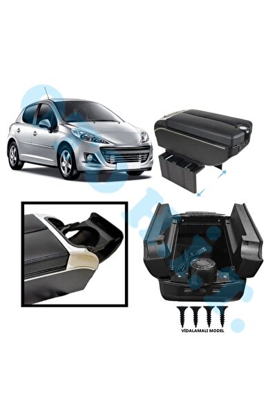 OTO H.İ.T. PEUGEOT 207 UYUMLU KOL DAYAMA KOLÇAK USB'Lİ BARDAKLIKLI ÇİFT AÇILI...