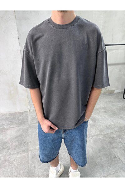 DIFRANSEL JEANS Ανδρικό μπλουζάκι με στρογγυλή λαιμόκοψη oversized που πλένεται