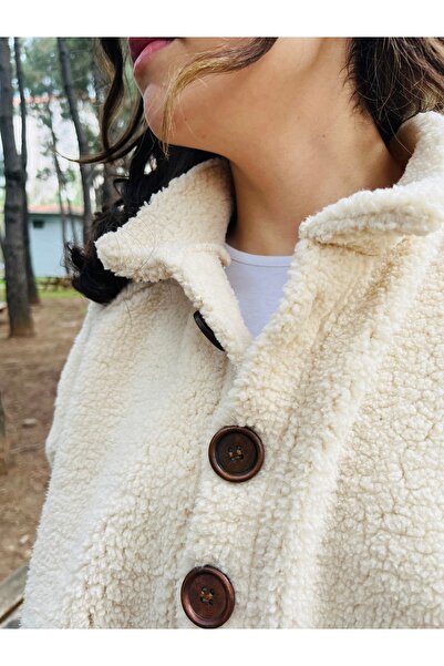 Düğmece Nospole İçi Yünlü Sherpa Polar Unisex